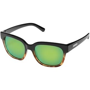 SUNCLOUD Havana Gradient Sunglasses with Polar Green Mirror Lenses